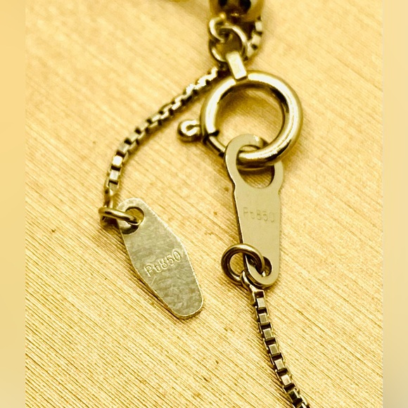 EUC Platinum Natural London Blue Topaz Heart Necklace w/ Diamond Accents - Picture 15 of 17